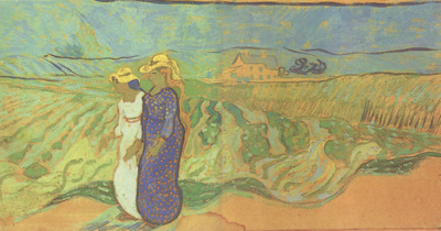 Two Women Crossing the Fields (nn04)